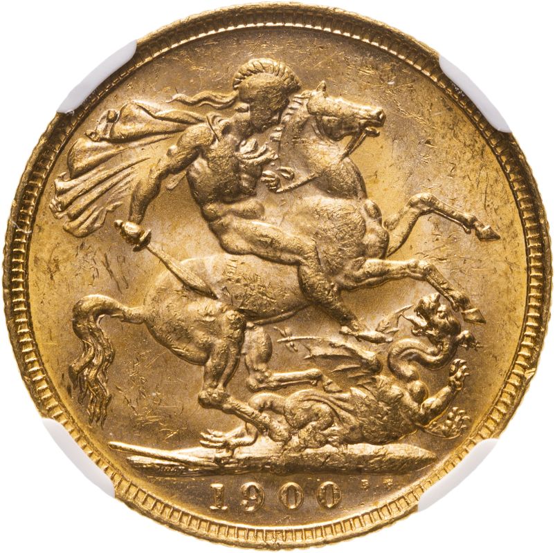 1900 M Gold Sovereign Equal-finest NGC MS 63 #6440482-010 (AGW=0.2355 oz.) - Image 2 of 4