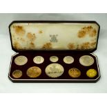 1953 Various Metals 10-Coin Coronation Set Uncirculated Box