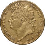 1824 Gold Sovereign Fine. Scarce (AGW=0.2355 oz.)