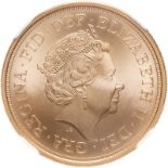 2022 Gold 5 Pounds (5 Sovereigns) Platinum Jubilee Matte BU NGC MS 70 MATTE #6614520-009 Box & COA (