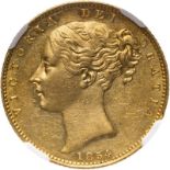 1854 Gold Sovereign WW incuse NGC UNC Details #6440305-017 (AGW=0.2355 oz.)