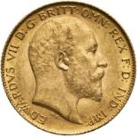 1908 Gold Half-Sovereign (AGW=0.1176 oz.)