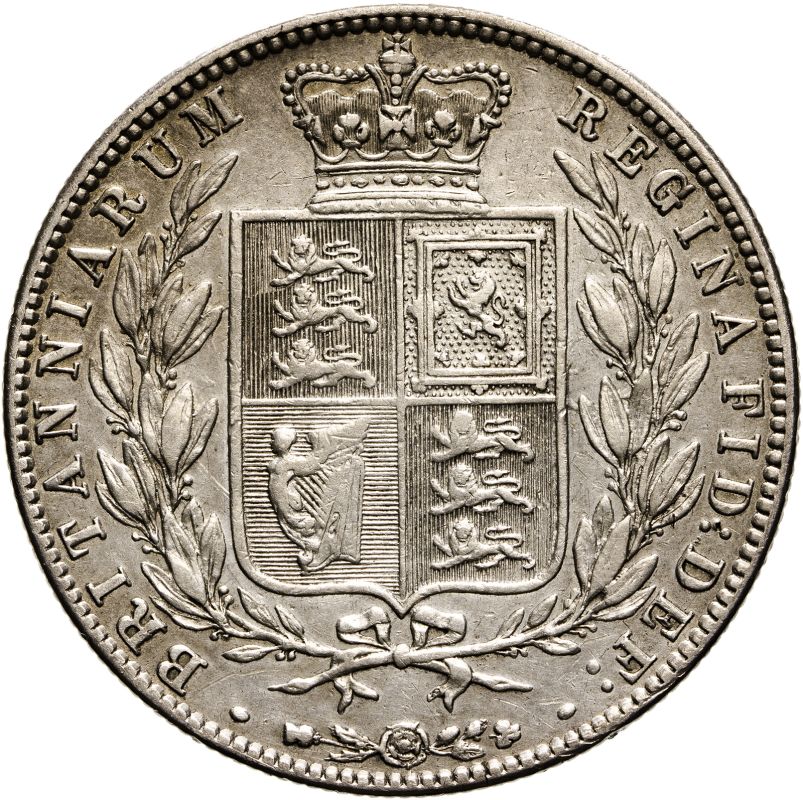 1875 Silver Halfcrown Good very fine, lightly cleaned - Image 2 of 2