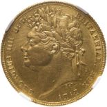 1823 Gold Sovereign NGC AU Details #6614520-001 (AGW=0.2355 oz.)