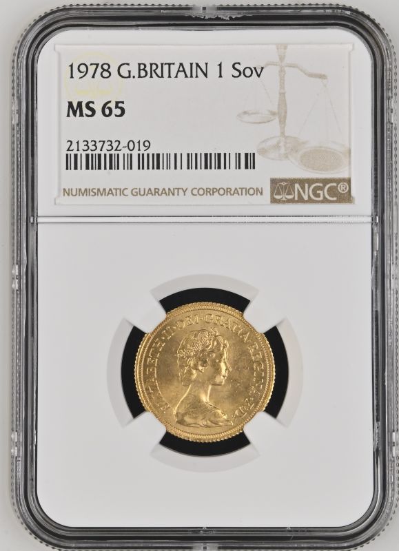 1978 Gold Sovereign NGC MS 65 #2133732-019 (AGW=0.2355 oz.) - Image 3 of 4