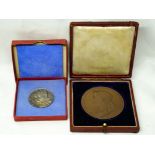 1935 & 1897 Lot of 2 Various Metals Medals Box & COA
