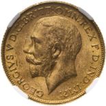 1918 I Gold Sovereign NGC MS 62 #2130192-013 (AGW=0.2355 oz.)