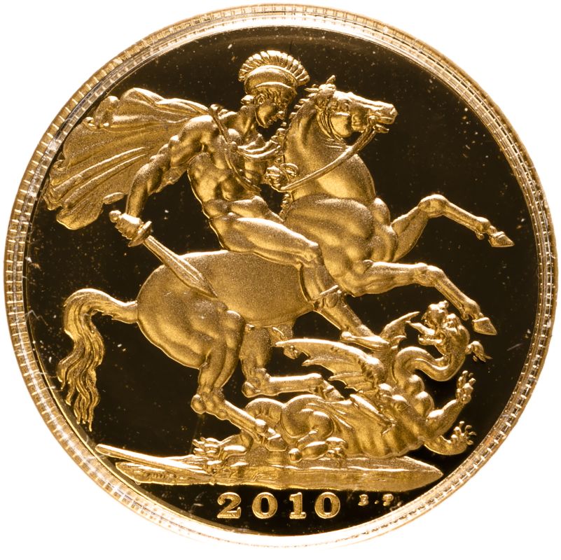 2010 Gold Sovereign Proof Box & COA (AGW=0.2355 oz.)