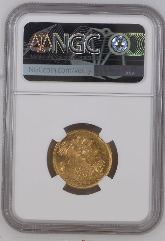 1900 M Gold Sovereign NGC MS 62 #6440482-019 (AGW=0.2355 oz.) - Image 4 of 4