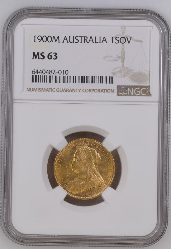 1900 M Gold Sovereign Equal-finest NGC MS 63 #6440482-010 (AGW=0.2355 oz.) - Image 3 of 4