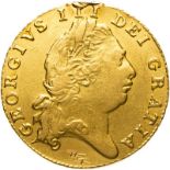 United Kingdom, George III, 1802 Gold Half-Guinea - Very Fine, Lightly Cleaned, Damage, Ex. Mount