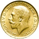 United Kingdom, George V, 1913 Gold Sovereign - Extremely Fine