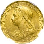 Australia, Victoria, 1900 M Gold Sovereign - NGC MS 62