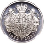 United Kingdom Elizabeth II 2022 Platinum 100 Pounds The Platinum Jubilee of Her Majesty The Queen P
