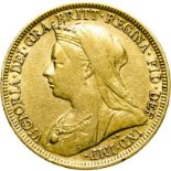 Australia, Victoria, 1897 S Gold Sovereign - Fine, Reverse Better