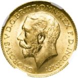 United Kingdom, George V, 1925 Gold Sovereign - NGC MS 65