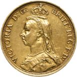 United Kingdom, Victoria, 1887 Gold 2 Pounds (Double Sovereign) - About Extremely Fine, Cleaned, Ex.