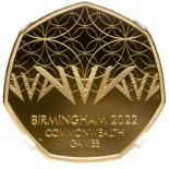 United Kingdom Elizabeth II 2022 Gold 50 Pence Commonwealth Games Proof NGC PF 70 ULTRA CAMEO #57874