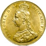 United Kingdom, Victoria, 1887 Gold Sovereign, Angled J - Extremely Fine, Lightly Cleaned, Tooled