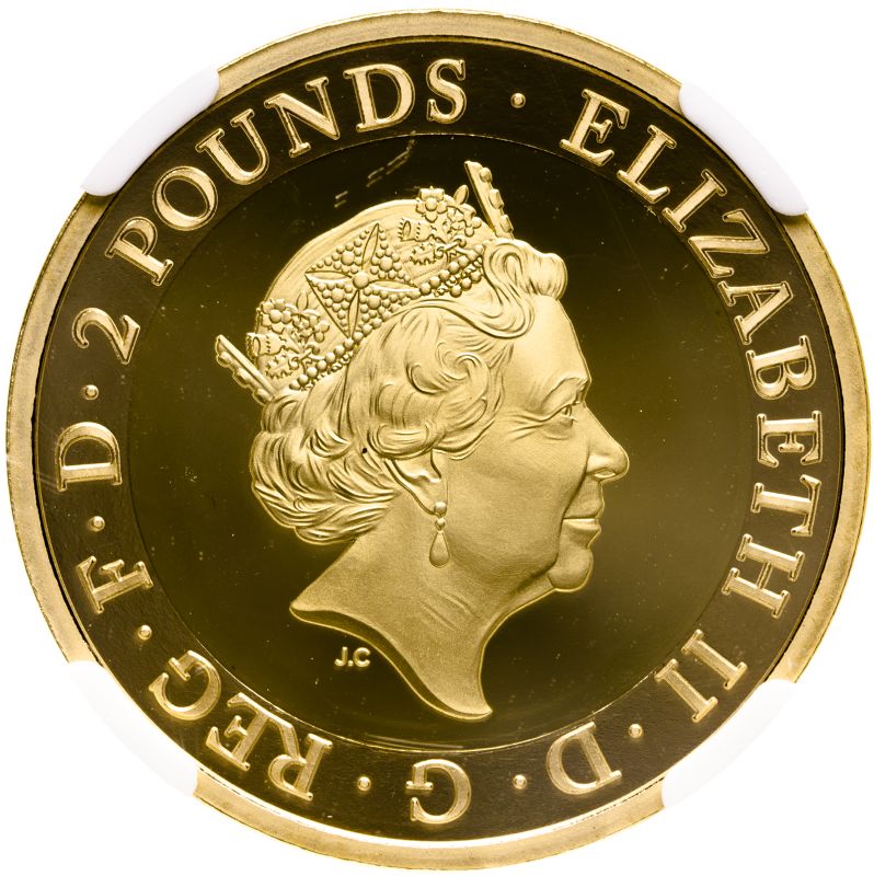 United Kingdom Elizabeth II 2018 Gold 2 Pounds RAF Centenary - Badge Proof NGC PF 70 ULTRA CAMEO #48 - Image 2 of 4