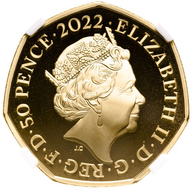 United Kingdom Elizabeth II 2022 Gold 50 Pence Commonwealth Games Proof NGC PF 70 ULTRA CAMEO #57874 - Image 2 of 4
