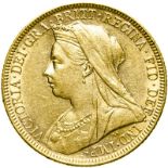 Australia, Victoria, 1897 M Gold Sovereign - About Extremely Fine, Lightly Cleaned