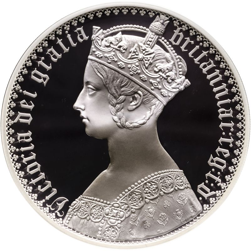 United Kingdom Elizabeth II 2021 Silver 10 Pounds (5 oz.) Gothic Portrait Proof NGC PF 69 ULTRA CAME