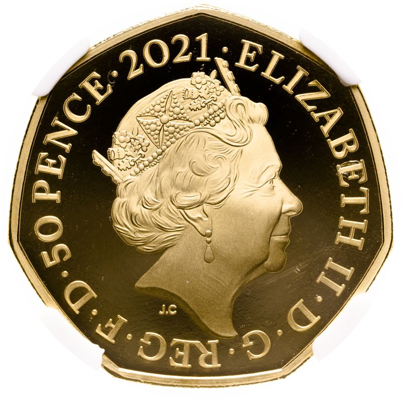 United Kingdom Elizabeth II 2021 Gold 50 Pence 75th Anniversary of the death of John Logie Baird Pro - Image 2 of 4