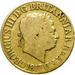 United Kingdom, George III, 1817 Gold Sovereign - About Fine