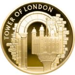 United Kingdom Elizabeth II 2020 Gold 5 Pounds White Tower Proof Box & COA (AGW=1.1777 oz.)