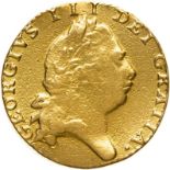 Great Britain, George III, 1798/7 Gold Half-Guinea, 8 over 7, Rare - Fine, Polished, Ex. Mount