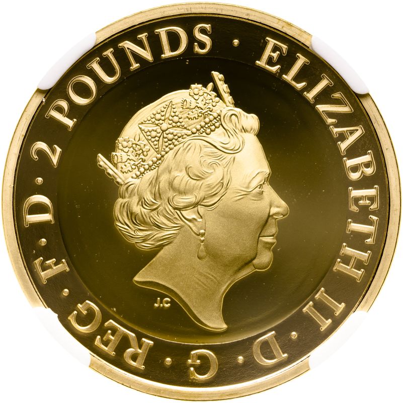 United Kingdom Elizabeth II 2020 Gold 2 Pounds VE Day Proof NGC PF 70 ULTRA CAMEO #5776707-008 (AGW= - Image 2 of 4
