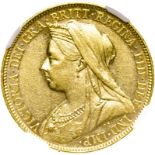 Australia, Victoria, 1898 M Gold Sovereign - NGC AU 55