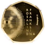 United Kingdom Elizabeth II 2020 Gold 50 Pence Rosalind Franklin Proof NGC PF 70 ULTRA CAMEO #602799
