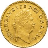 Great Britain, George III, 1798 Gold 1/3 Guinea - Very Fine, Lightly Cleaned, Ex. Mount