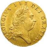 Great Britain, George III, 1790 Gold Half-Guinea, Scarce - About Extremely Fine, Ex. Mount