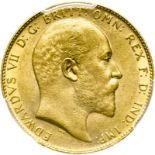 Australia, Edward VII, 1906 P Gold Sovereign - PCGS AU 58