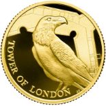 United Kingdom Elizabeth II 2019 Gold 25 Pounds (1/4 oz.) Legend of the Ravens Proof Box