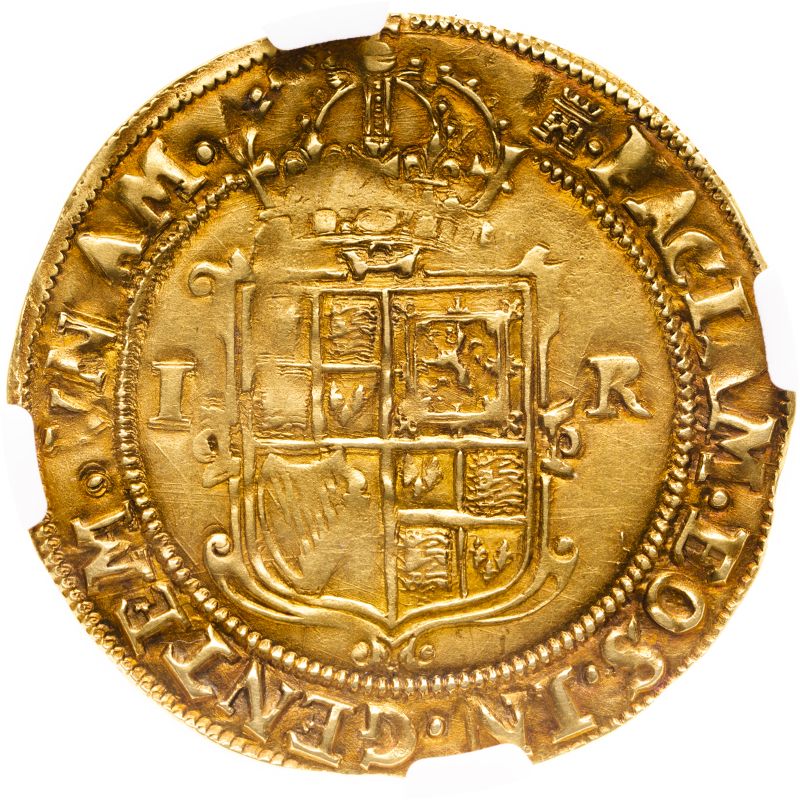 England, James I, Gold Unite (1612-1615), mm. Tower - NGC AU53 - Image 2 of 2