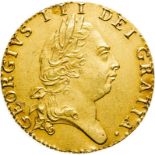 Great Britain, George III, 1790 Gold Half-Guinea, Scarce - Good very fine, ex mount
