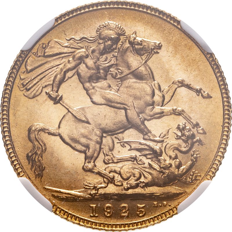 United Kingdom, George V, 1925 Gold Sovereign, NGC MS 66 - Image 2 of 4