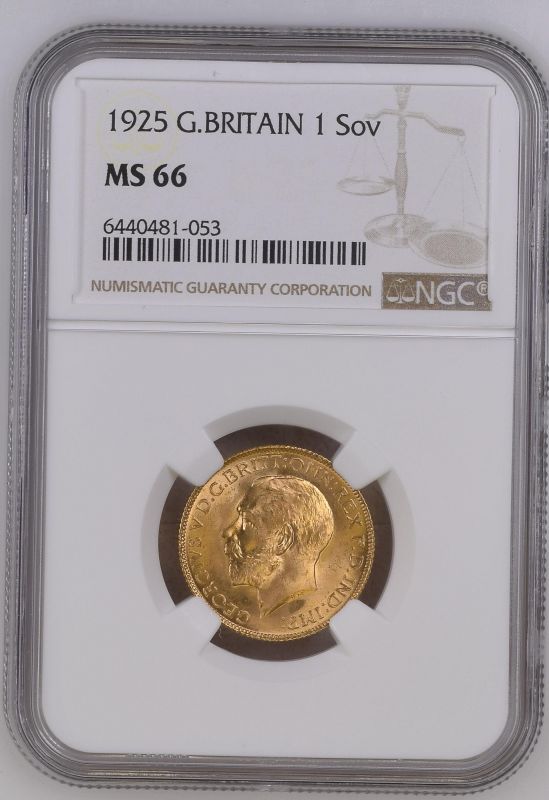 United Kingdom, George V, 1925 Gold Sovereign, NGC MS 66 - Image 3 of 4