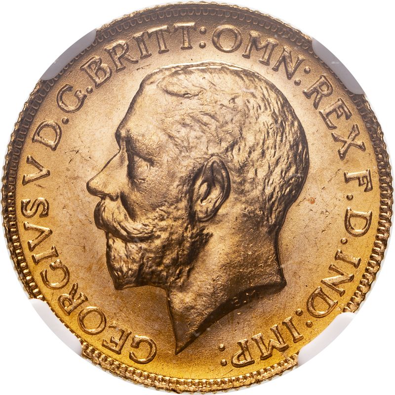 United Kingdom, George V, 1925 Gold Sovereign, NGC MS 66