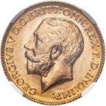 United Kingdom, George V, 1925 Gold Sovereign, NGC MS 66