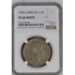 United Kingdom, Edward VII, 1902 Silver Halfcrown, Matte proof, NGC PF 62 MATTE