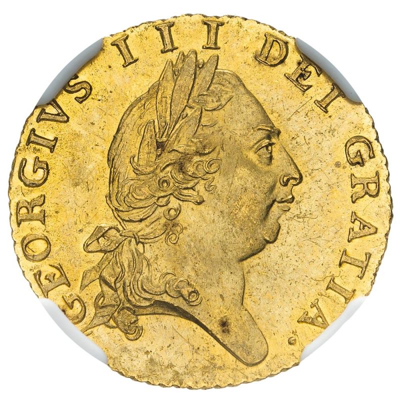 Great Britain, George III, 1787 Gold Half-Guinea -  NGC MS63+, Single-Finest Graded