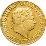 United Kingdom, George III, 1817 Gold Sovereign, Fine