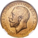 United Kingdom, George V, 1925 Gold Sovereign, NGC MS 66