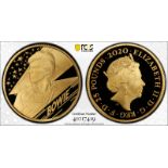 United Kingdom, Elizabeth II, 2020 Gold 25 Pounds, Music Legends - David Bowie, Proof, PCGS PR69 DCA