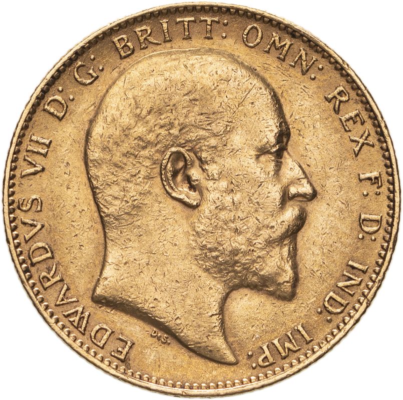 United Kingdom, Edward VII, 1902 Gold Sovereign, Extremely fine, lightly cleaned